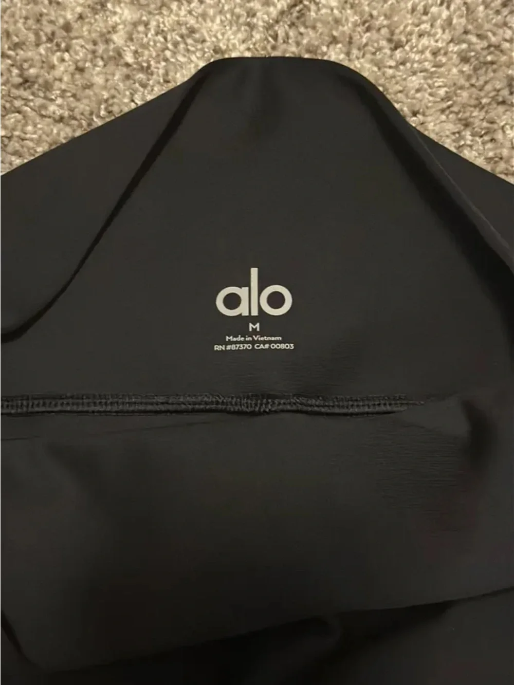 ALO Yoga Black Performance Leggings with Logo